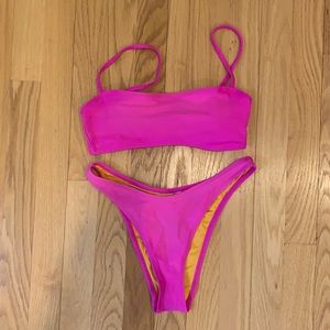Hot pink bikini set